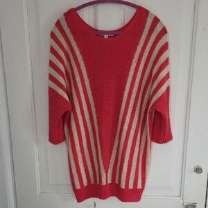 Roommates Pink And Cream Knit Sweater